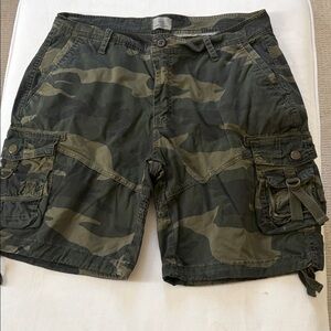 Four Steeds Camouflage Cargo Ladies Size 12 -34 waist Cotton + touch of Spandex